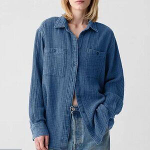 Gap Crinkle Gauze Big Shirt